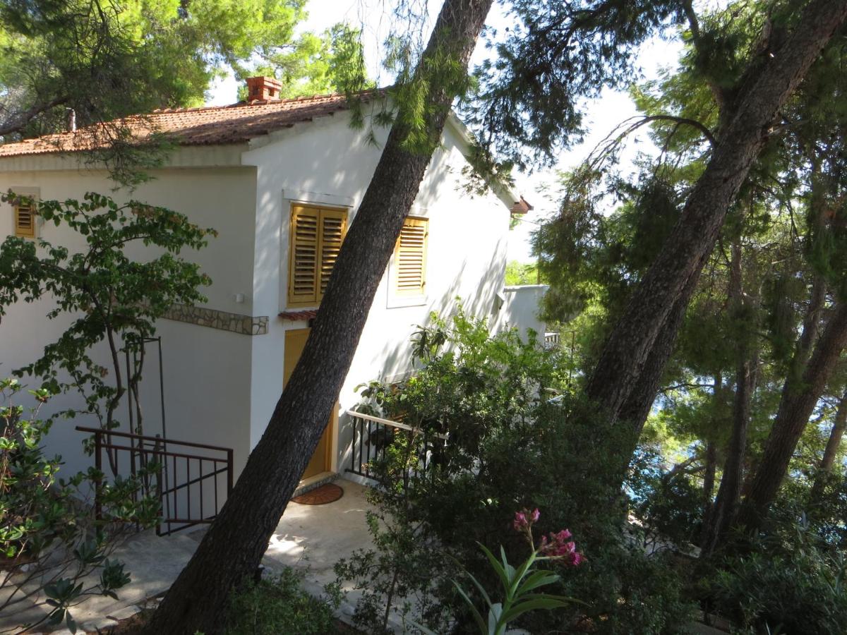 lower terrace of Villa V with deck chairs and lounge chairs